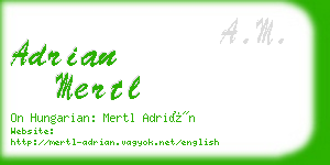 adrian mertl business card